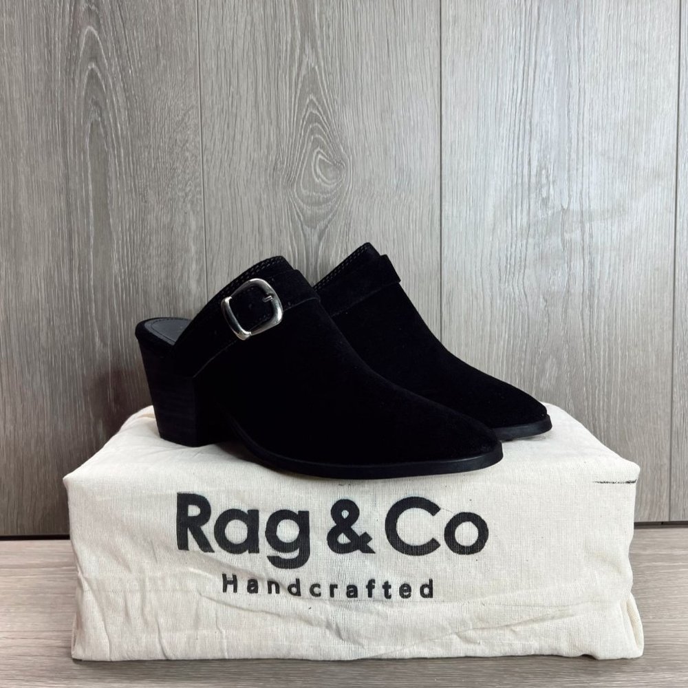 Rag & Co Grey Black Darcie Buckle Mules NWT Various Sizes - Picture 9 of 16